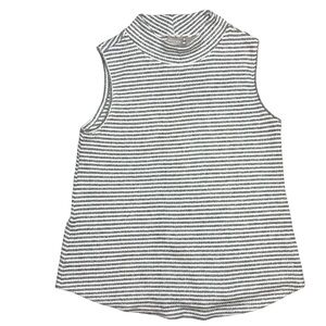 Chico's Zenergy Striped‎ Mock Turtleneck Knit Sleeveless Tank Top Size 0 (S 4/6)